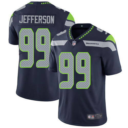 Seattle Seahawks Limited Navy Blue Men Quinton Jefferson Home Jersey NFL Football #99 Vapor Untouchable